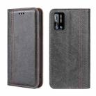 For DOOGEE N40 Pro Grid Texture Magnetic Flip Leather Phone Case(Grey) - 1