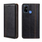 For DOOGEE X96 Pro Grid Texture Magnetic Flip Leather Phone Case(Black) - 1