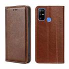 For DOOGEE X96 Pro Grid Texture Magnetic Flip Leather Phone Case(Brown) - 1