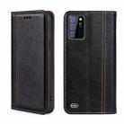 For Oukitel C25 Grid Texture Magnetic Flip Leather Phone Case(Black) - 1