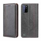 For Oukitel C25 Grid Texture Magnetic Flip Leather Phone Case(Grey) - 1