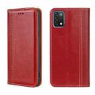 For UMIDIGI A11 Grid Texture Magnetic Flip Leather Phone Case(Red) - 1