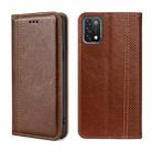 For UMIDIGI A11 Grid Texture Magnetic Flip Leather Phone Case(Brown) - 1