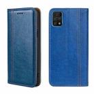 For UMIDIGI A11 Pro Max Grid Texture Magnetic Flip Leather Phone Case(Blue) - 1