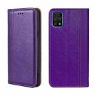 For UMIDIGI A11 Pro Max Grid Texture Magnetic Flip Leather Phone Case(Purple) - 1