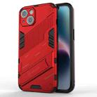For iPhone 14 Plus Punk Armor 2 in 1 PC + TPU Phone Case (Red) - 1