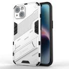 For iPhone 14 Plus Punk Armor 2 in 1 PC + TPU Phone Case (White) - 1