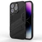 For iPhone 14 Pro Max Punk Armor 2 in 1 PC + TPU Phone Case (Black) - 1