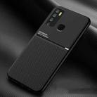 For Infinix Hot 9/Note 7 Lite Classic Tilt Strip Grain Magnetic Shockproof PC + TPU Phone Case(Black) - 1