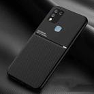 For Infinix Hot 10 Play Classic Tilt Strip Grain Magnetic Shockproof PC + TPU Phone Case(Black) - 1