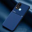 For Infinix Hot 11s Classic Tilt Strip Grain Magnetic Shockproof PC + TPU Phone Case(Blue) - 1