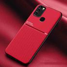 For Infinix Smart 5 Classic Tilt Strip Grain Magnetic Shockproof PC + TPU Phone Case(Red) - 1
