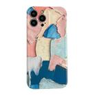 Art Plaster Painting Phone Case For iPhone 13 Pro(Bright Color) - 1