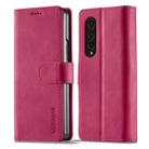 For Samsung Galaxy Z Fold4 5G LC.IMEEKE Calf Texture Leather Phone Case(Red) - 1