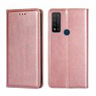 For TCL 20 R 5G / Bremen / 20 AX 5G Gloss Oil Solid Color Magnetic Leather Phone Case(Rose Gold) - 1