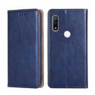 For Fujitsu Arrows WE F-51B Gloss Oil Solid Color Magnetic Leather Phone Case(Blue) - 1