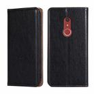 For Fujitsu Arrow Be4 Plus F-41B Gloss Oil Solid Color Magnetic Leather Phone Case(Black) - 1