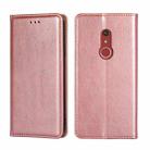 For Fujitsu Arrow Be4 Plus F-41B Gloss Oil Solid Color Magnetic Leather Phone Case(Rose Gold) - 1