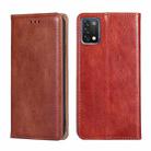 For UMIDIGI A11 Gloss Oil Solid Color Magnetic Leather Phone Case(Brown) - 1