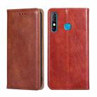 For Infinix Hot 8 / Hot 8 Lite X650 X650B Gloss Oil Solid Color Magnetic Leather Phone Case(Brown) - 1