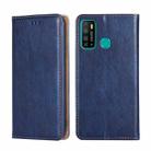 For Infinix Hot 9 / Note 7 Lite X655C Gloss Oil Solid Color Magnetic Leather Phone Case(Blue) - 1