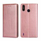 For Infinix Smart 4 X653 Gloss Oil Solid Color Magnetic Leather Phone Case(Rose Gold) - 1
