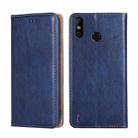 For Infinix Smart 4 X653 Gloss Oil Solid Color Magnetic Leather Phone Case(Blue) - 1