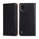For Itel A48 Gloss Oil Solid Color Magnetic Leather Phone Case(Black) - 1