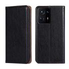 For Tecno Phantom X Gloss Oil Solid Color Magnetic Leather Phone Case(Black) - 1