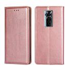 For Tecno Phantom X Gloss Oil Solid Color Magnetic Leather Phone Case(Rose Gold) - 1