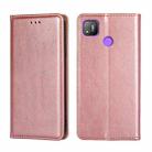 For Tecno Pop 4 Gloss Oil Solid Color Magnetic Leather Phone Case(Rose Gold) - 1