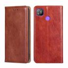 For Tecno Pop 4 Gloss Oil Solid Color Magnetic Leather Phone Case(Brown) - 1