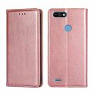 For Tecno Pop 2 / Pop 2 F / Pop 2 Pro Gloss Oil Solid Color Magnetic Leather Phone Case(Rose Gold) - 1