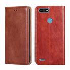 For Tecno Pop 2 / Pop 2 F / Pop 2 Pro Gloss Oil Solid Color Magnetic Leather Phone Case(Brown) - 1