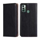 For Tecno Spark 7 Gloss Oil Solid Color Magnetic Leather Phone Case(Black) - 1