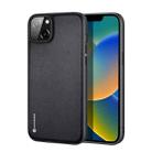 For iPhone 14 Plus DUX DUCIS Fino Series PU + TPU Phone Case (Black) - 1