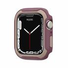 Detachable Two-color Watch Case For Apple Watch Series 9 / 8 / 7 41mm / 6&SE&5&4 40mm(Wine Red Light Apricot) - 1