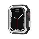 Detachable Two-color Watch Case For Apple Watch Series 9 / 8 / 7 45mm / 6&SE&5&4 44mm(Black White) - 1