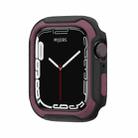 Detachable Two-color Watch Case For Apple Watch Series 9 / 8 / 7 45mm / 6&SE&5&4 44mm(Black Wine Red) - 1