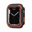 Detachable Two-color Watch Case For Apple Watch Series 9 / 8 / 7 45mm / 6&SE&5&4 44mm(Black Heat Orange) - 1