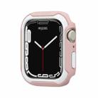 Detachable Two-color Watch Case For Apple Watch Series 9 / 8 / 7 45mm / 6&SE&5&4 44mm(Pink White) - 1