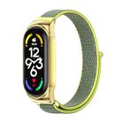 For Xiaomi Mi Band 7 / 7 NFC MIJOBS CS Stainless Steel Case Nylon Watch Band(Yellow) - 1