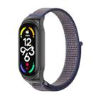 For Xiaomi Mi Band 7 / 7 NFC MIJOBS CS Stainless Steel Case Nylon Watch Band(Midnight Blue Black) - 1