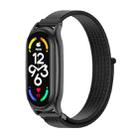 For Xiaomi Mi Band 7 / 7 NFC MIJOBS Plus Stainless Steel Case Nylon Watch Band(Black) - 1