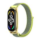 For Xiaomi Mi Band 7 / 7 NFC MIJOBS Plus Stainless Steel Case Nylon Watch Band(Yellow) - 1