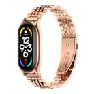 For Xiaomi Mi Band 7 / 7 NFC MIJOBS Plus Seven-bead Metal Stainless Steel Watch Band(Rose Gold) - 1