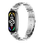 For Xiaomi Mi Band 7 / 7 NFC MIJOBS Plus Seven-bead Metal Stainless Steel Watch Band(Silver) - 1