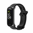 For Samsung Galaxy Fit 2 MIJOBS Metal Case Silicone Watch Band(Black) - 1