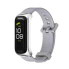 For Samsung Galaxy Fit 2 MIJOBS Metal Case Silicone Watch Band(Grey Silver) - 1