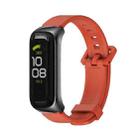For Samsung Galaxy Fit 2 MIJOBS Metal Case Silicone Watch Band(Orange Black) - 1